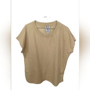 Vocal Gold T-Shirt with Vertical Rhinestone Stripes Size Large
